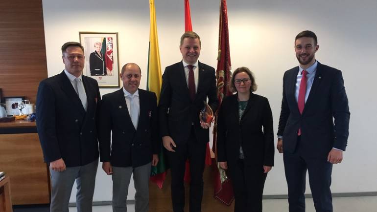 Federacijos valdybos narių vizitas pas Vilniaus merą.