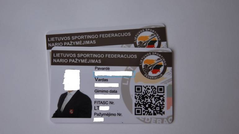 Dėl LSF nario pažymėjimo