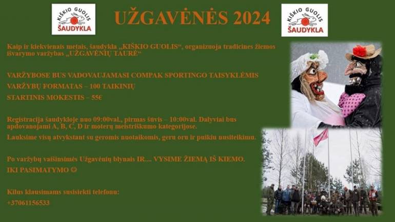 Kviečiame į Užgavėnių taurės varžybas